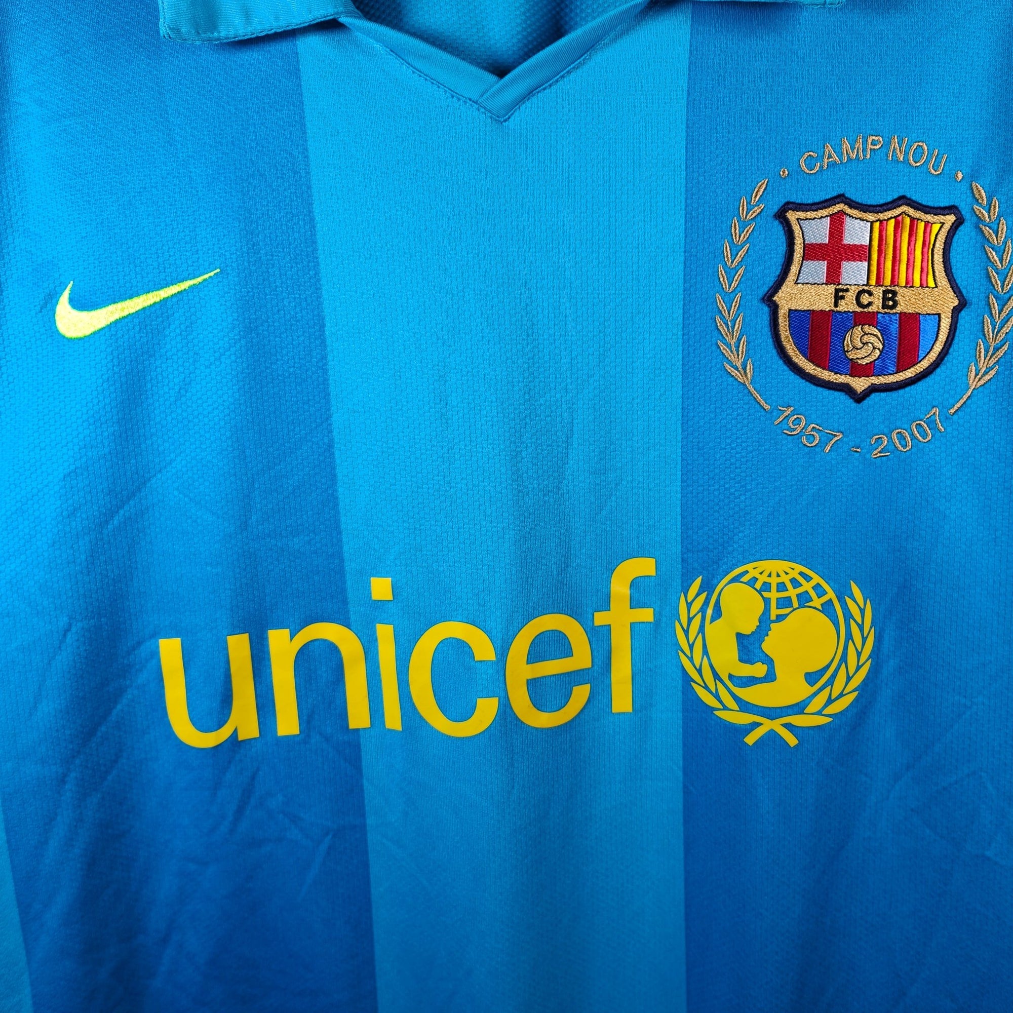 2007 - 08 FC Barcelona Away Shirt Ronaldinho 10 - 9/10 - (L) - Eternal Pitch