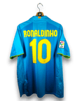 2007 - 08 FC Barcelona Away Shirt Ronaldinho 10 - 9/10 - (L) - Eternal Pitch