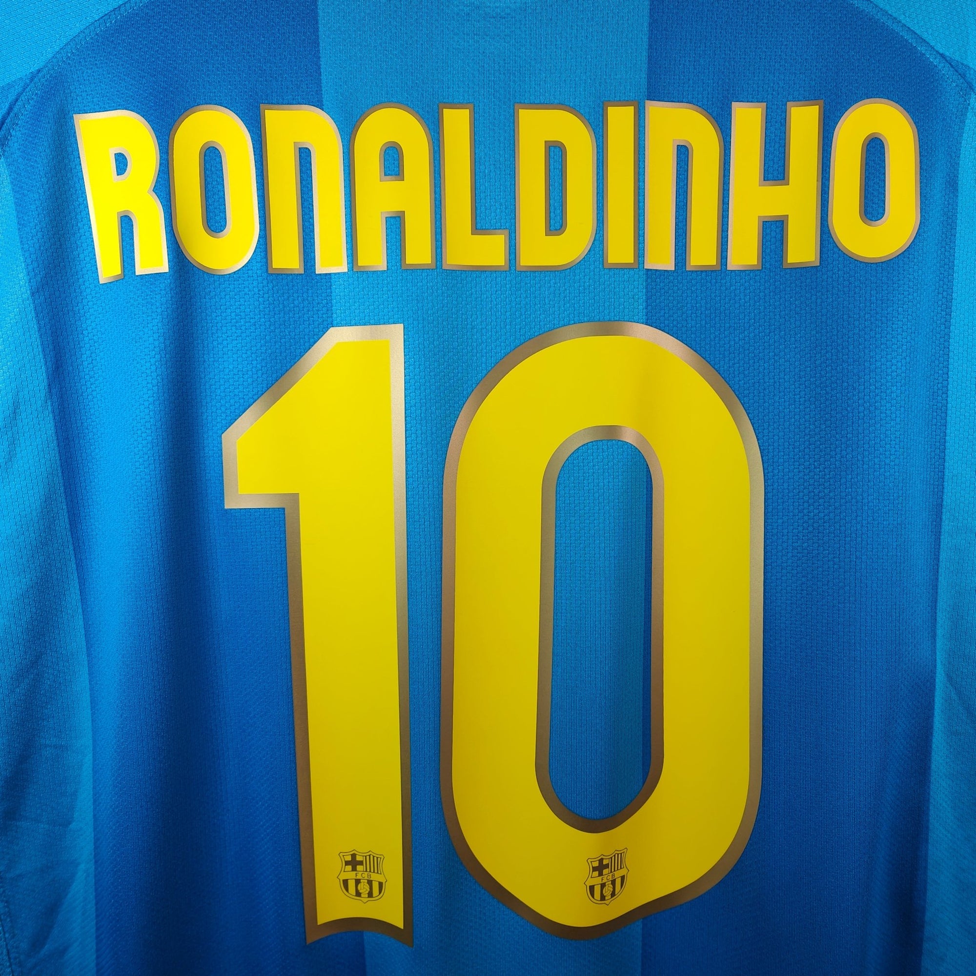 2007 - 08 FC Barcelona Away Shirt Ronaldinho 10 - 9/10 - (L) - Eternal Pitch