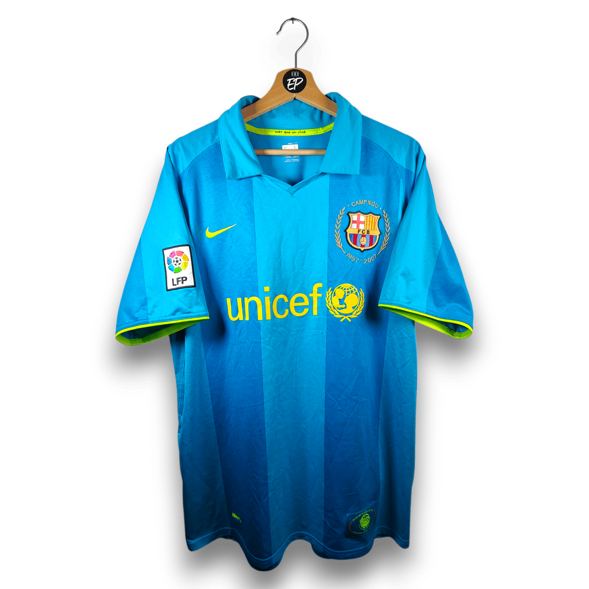 2007 - 08 FC Barcelona Away Shirt Ronaldinho 10 - 9/10 - (L) - Eternal Pitch