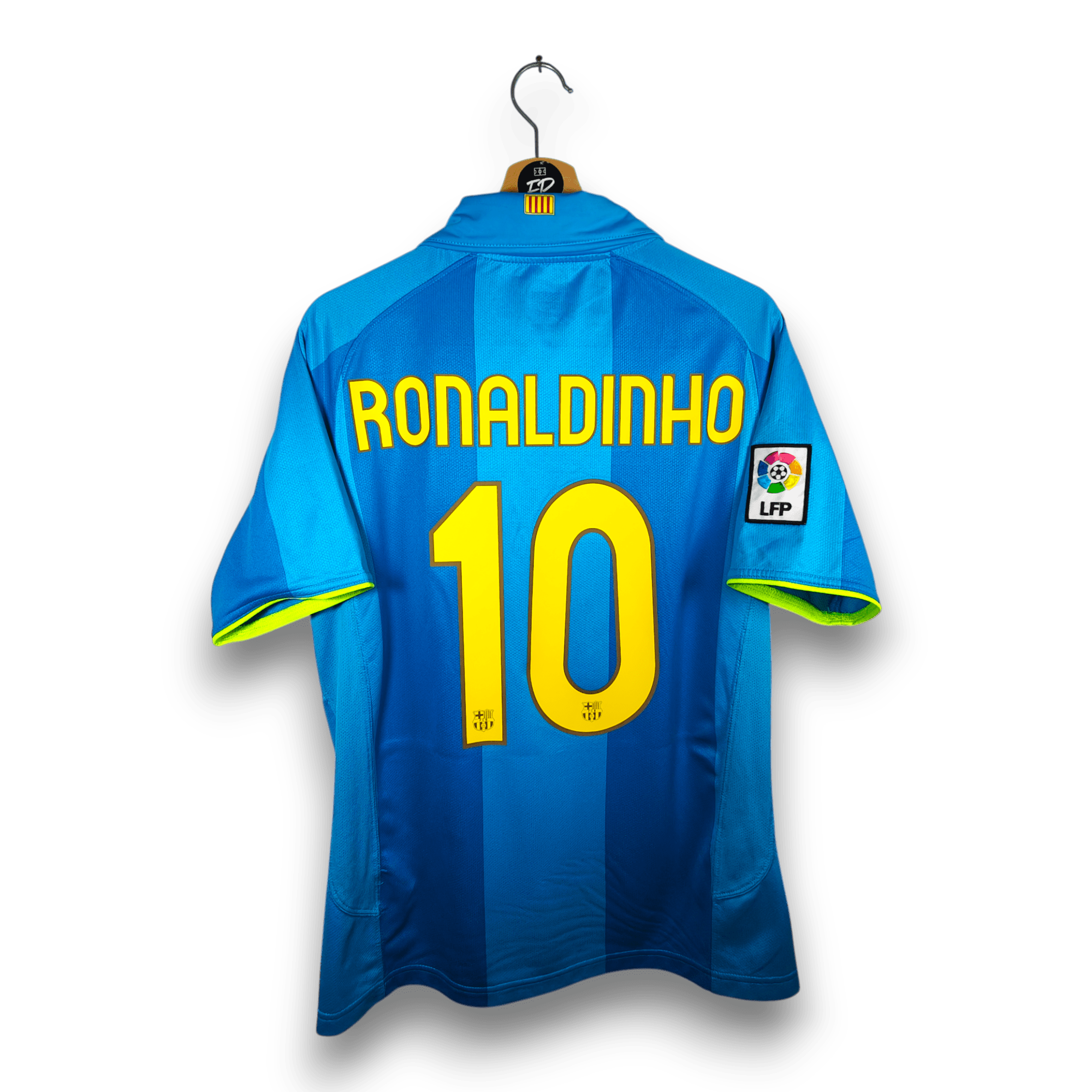 2007 - 08 FC Barcelona Away Shirt Ronaldinho 10 - 9/10 - (M) - Eternal Pitch
