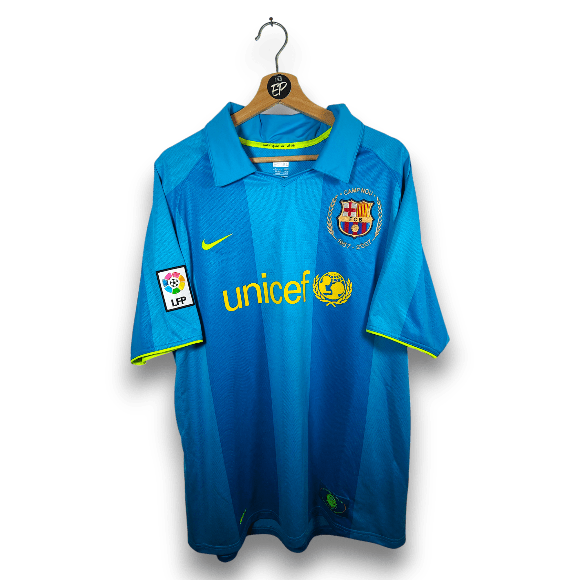 2007 - 08 FC Barcelona Away Shirt Ronaldinho 10 - 9.5/10 - (XL) - Eternal Pitch