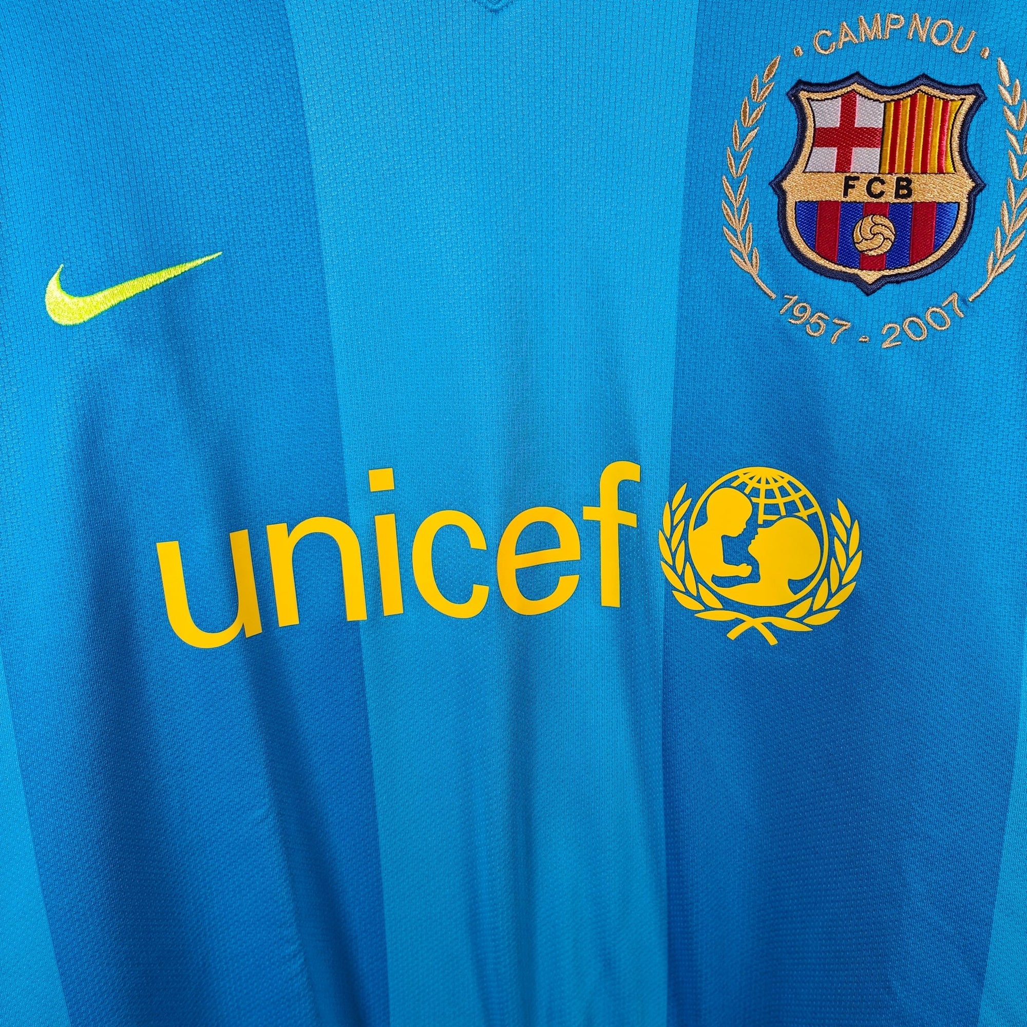 2007 - 08 FC Barcelona Away Shirt Ronaldinho 10 - 9.5/10 - (XL) - Eternal Pitch