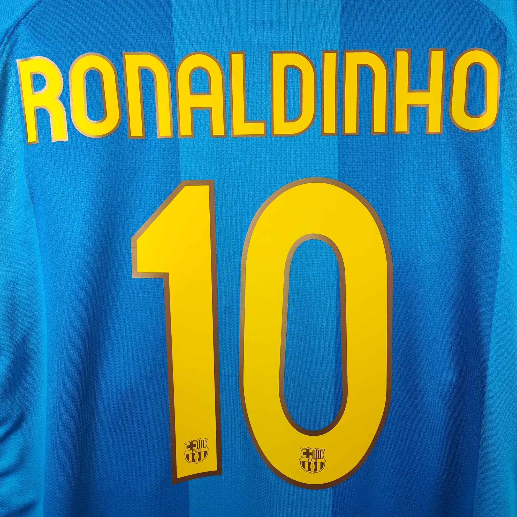 2007 - 08 FC Barcelona Away Shirt Ronaldinho 10 - 9.5/10 - (XL) - Eternal Pitch
