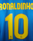 2007 - 08 FC Barcelona Away Shirt Ronaldinho 10 (XL) - Eternal Pitch