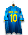 2007 - 08 FC Barcelona Away Shirt Ronaldinho 10 (XL) - Eternal Pitch
