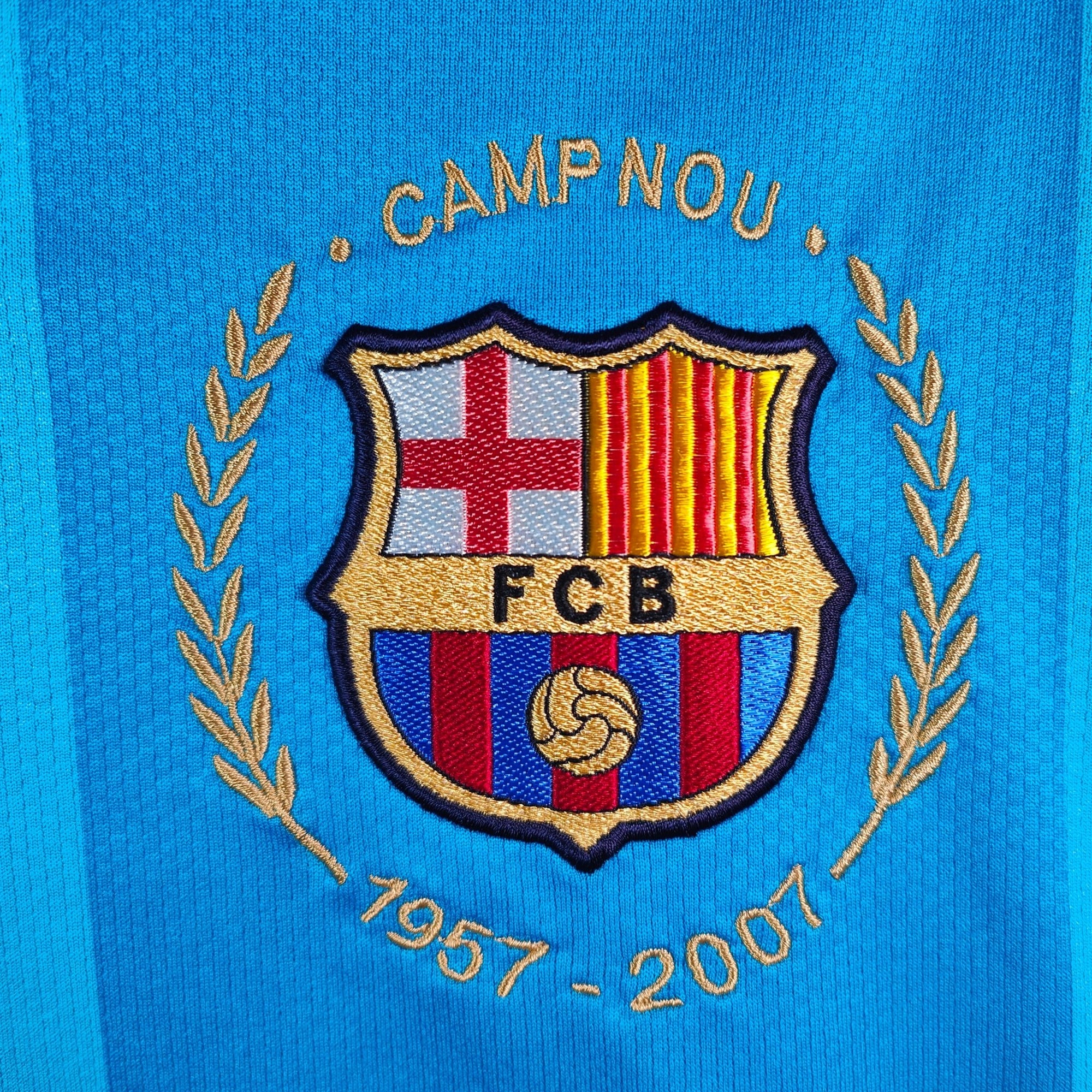 2007 - 08 FC Barcelona Away Shirt Ronaldinho  - 9.5/10 - (XL) - Eternal Pitch