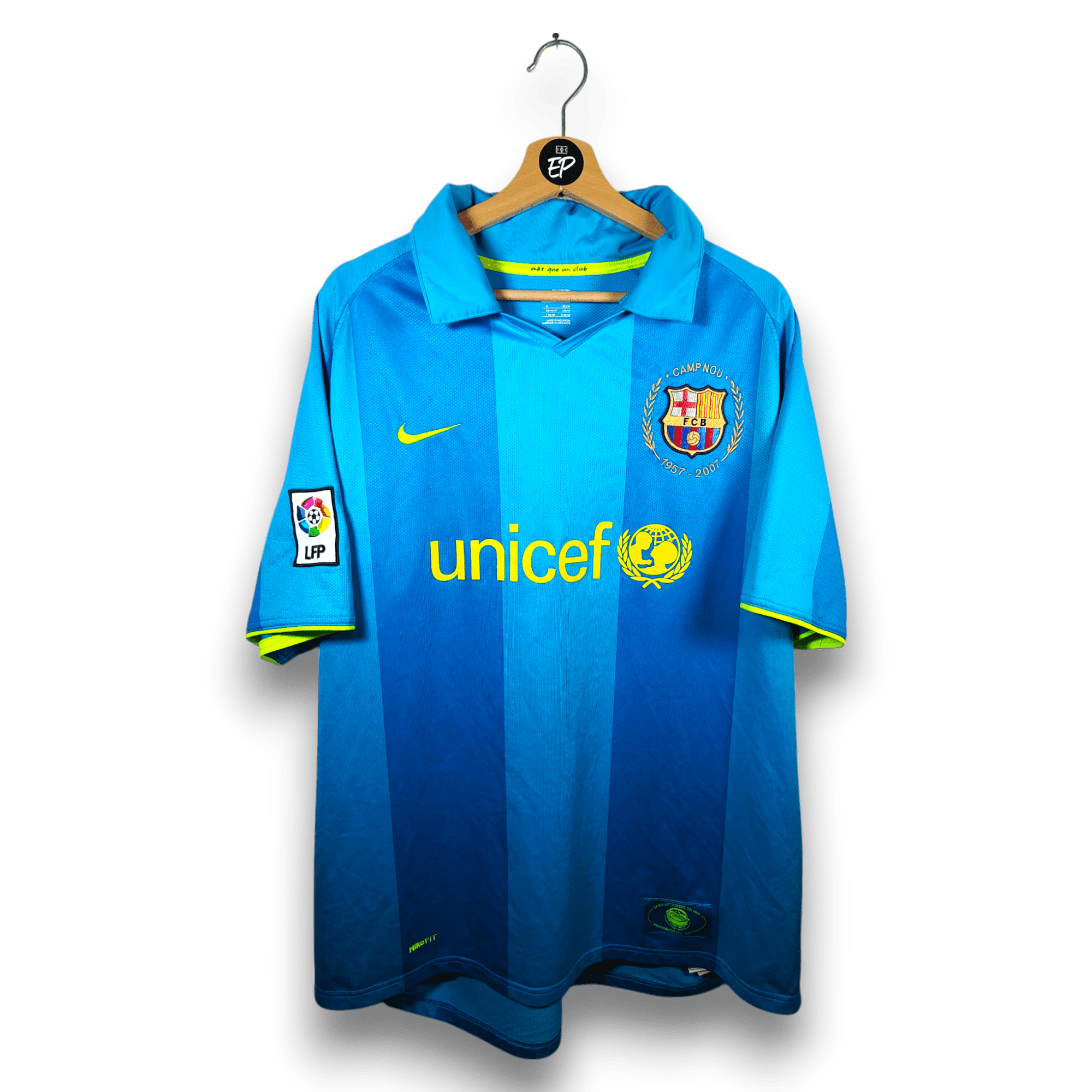 2007 - 08 FC Barcelona Away Shirt Ronaldinho  - 9.5/10 - (XL) - Eternal Pitch