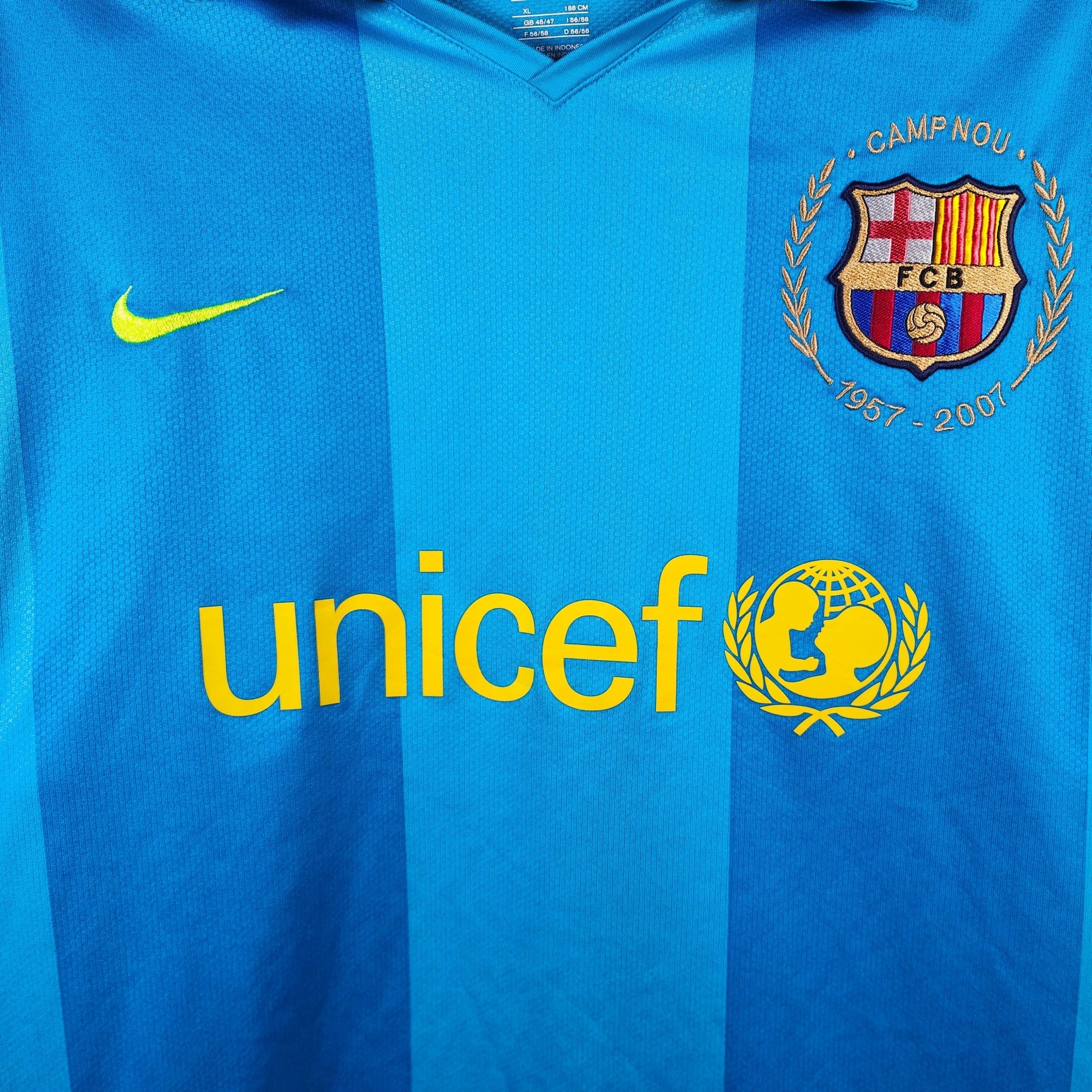 2007 - 08 FC Barcelona Away Shirt Ronaldinho  - 9.5/10 - (XL) - Eternal Pitch