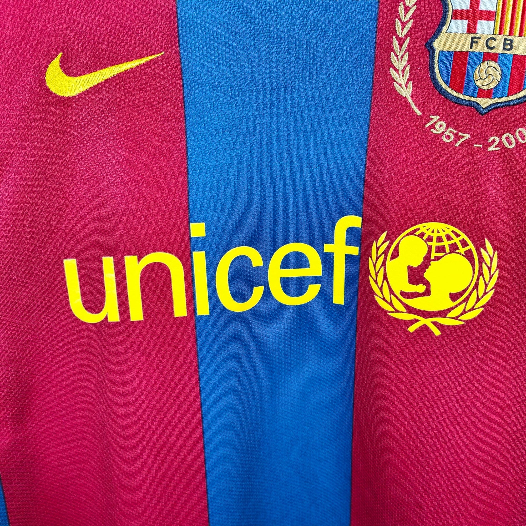 2007 - 08 FC Barcelona Home Shirt Messi 19 - 8.5/10 - (S) - Eternal Pitch