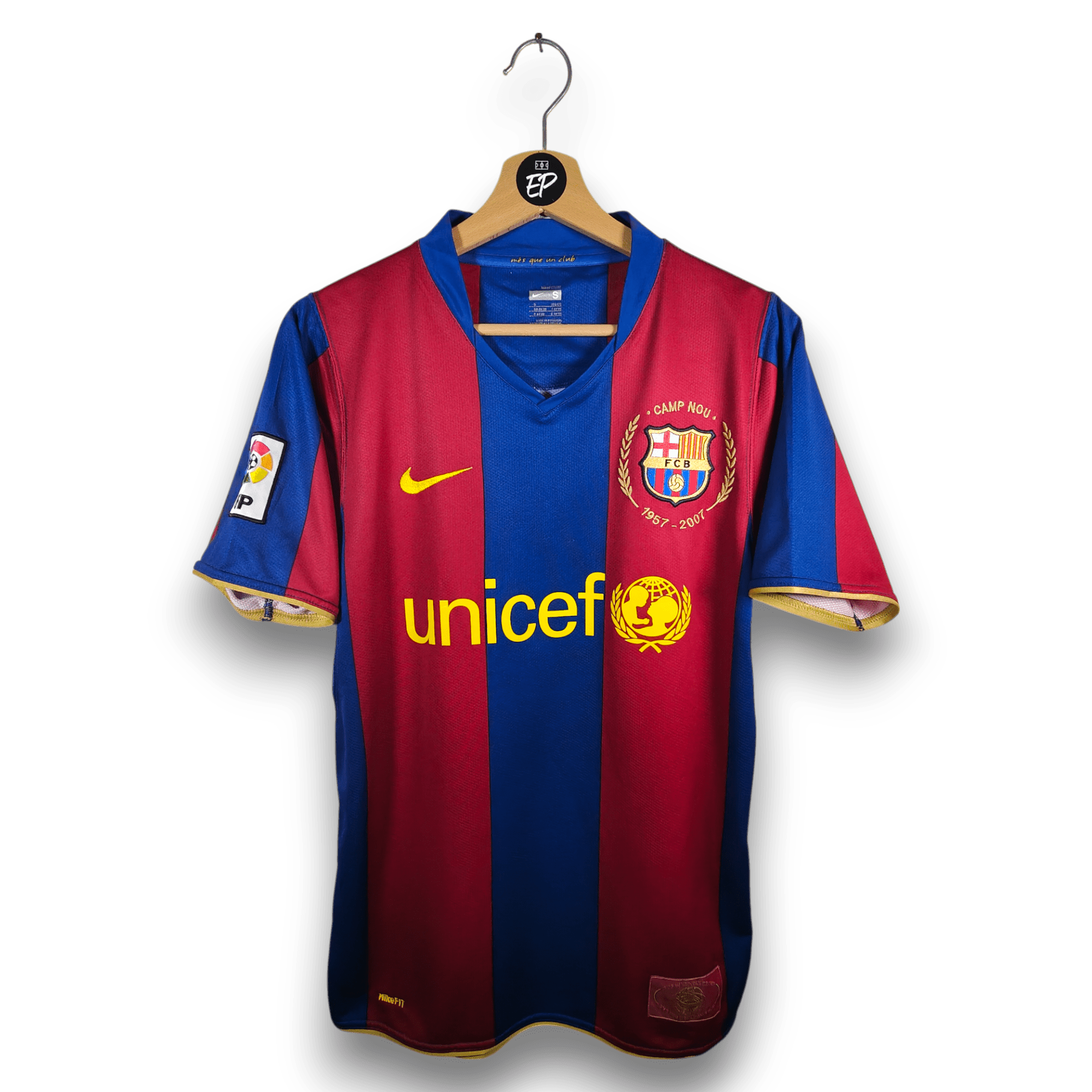 2007 - 08 FC Barcelona Home Shirt Messi 19 - 8.5/10 - (S) - Eternal Pitch