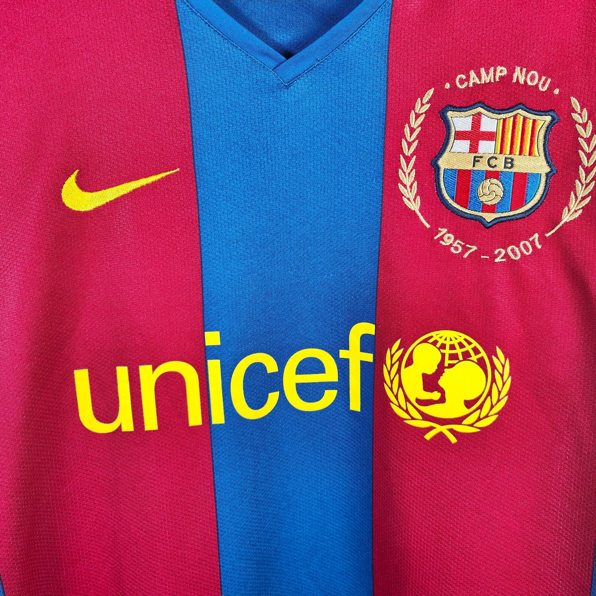 2007 - 08 FC Barcelona Home Shirt Messi 19 - 8.5/10 - (S) - Eternal Pitch