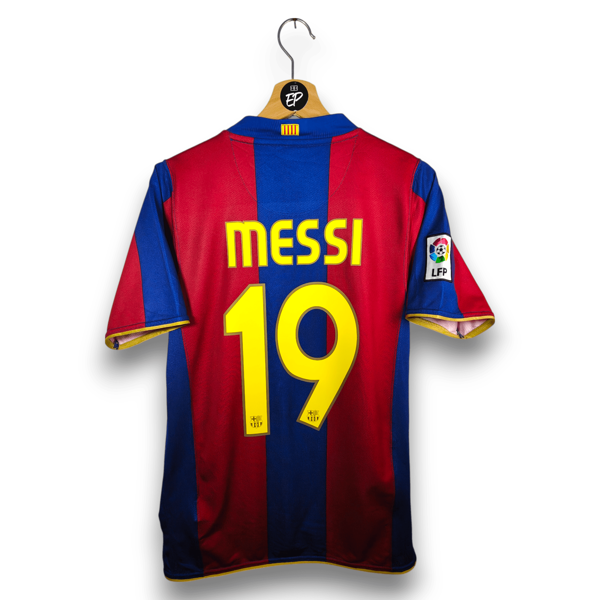 2007 - 08 FC Barcelona Home Shirt Messi 19 - 8.5/10 - (S) - Eternal Pitch