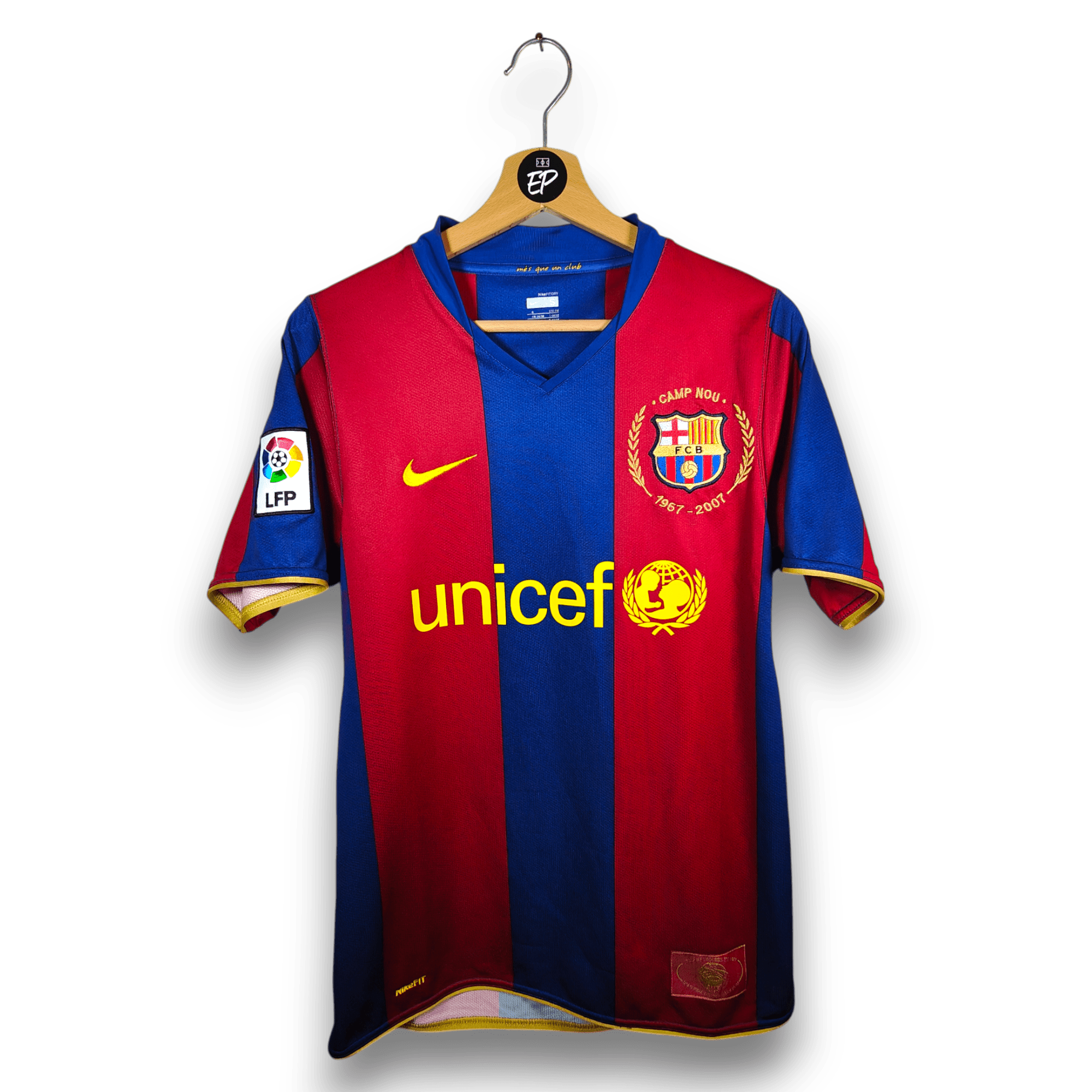 2007 - 08 FC Barcelona Home Shirt Messi 19 - 9/10 - (S) - Eternal Pitch