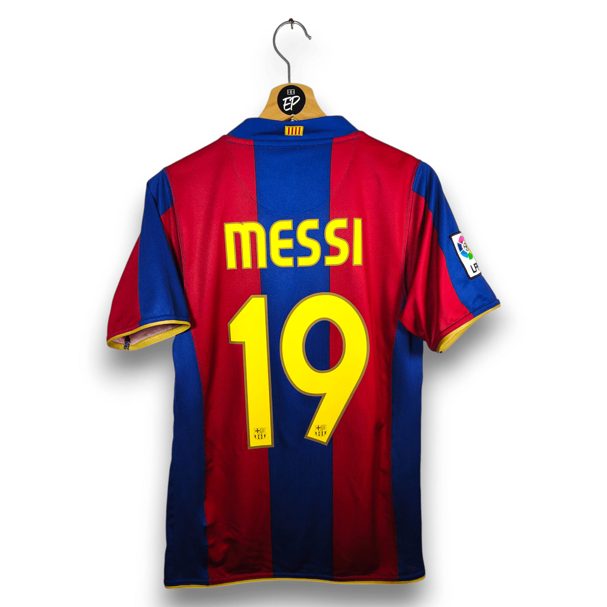 2007-08 FC Barcelona Home Shirt Messi #19 - 9/10 - (S) – 237741