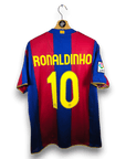 2007 - 08 FC Barcelona Home Shirt Ronaldinho 10 - 9/10 - (L) - Eternal Pitch
