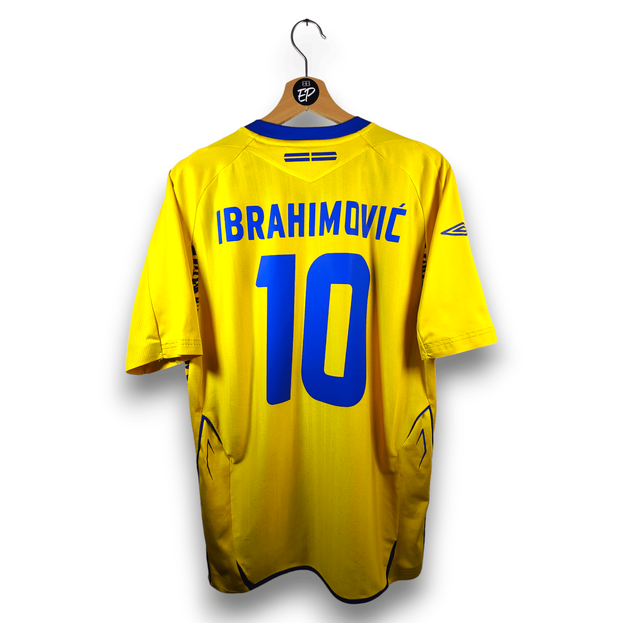 2007 - 09 Sweden Home Shirt Ibrahimovic 10 - 9/10 - (M) - Eternal Pitch