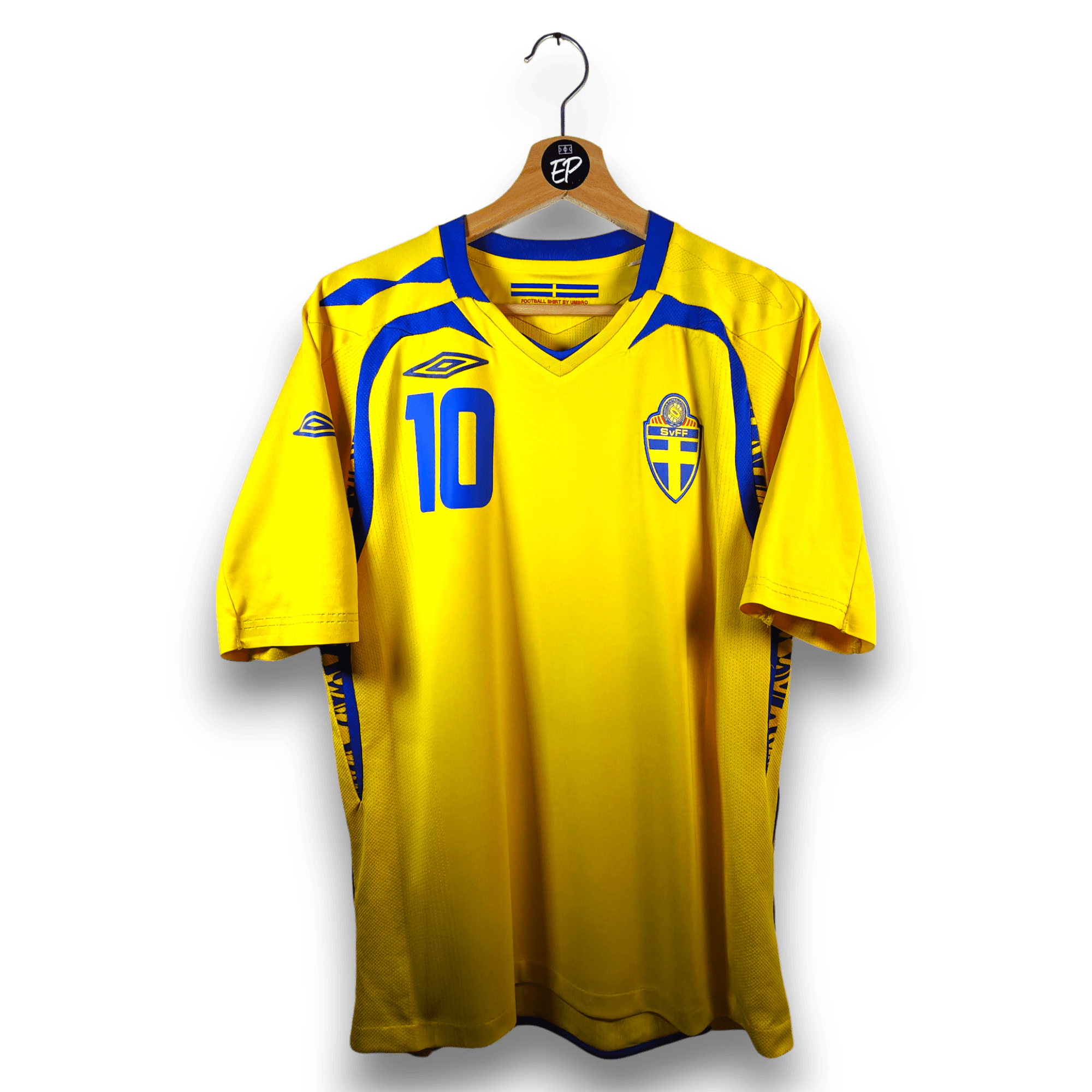2007 - 09 Sweden Home Shirt Ibrahimovic 10 - 9/10 - (M) - Eternal Pitch
