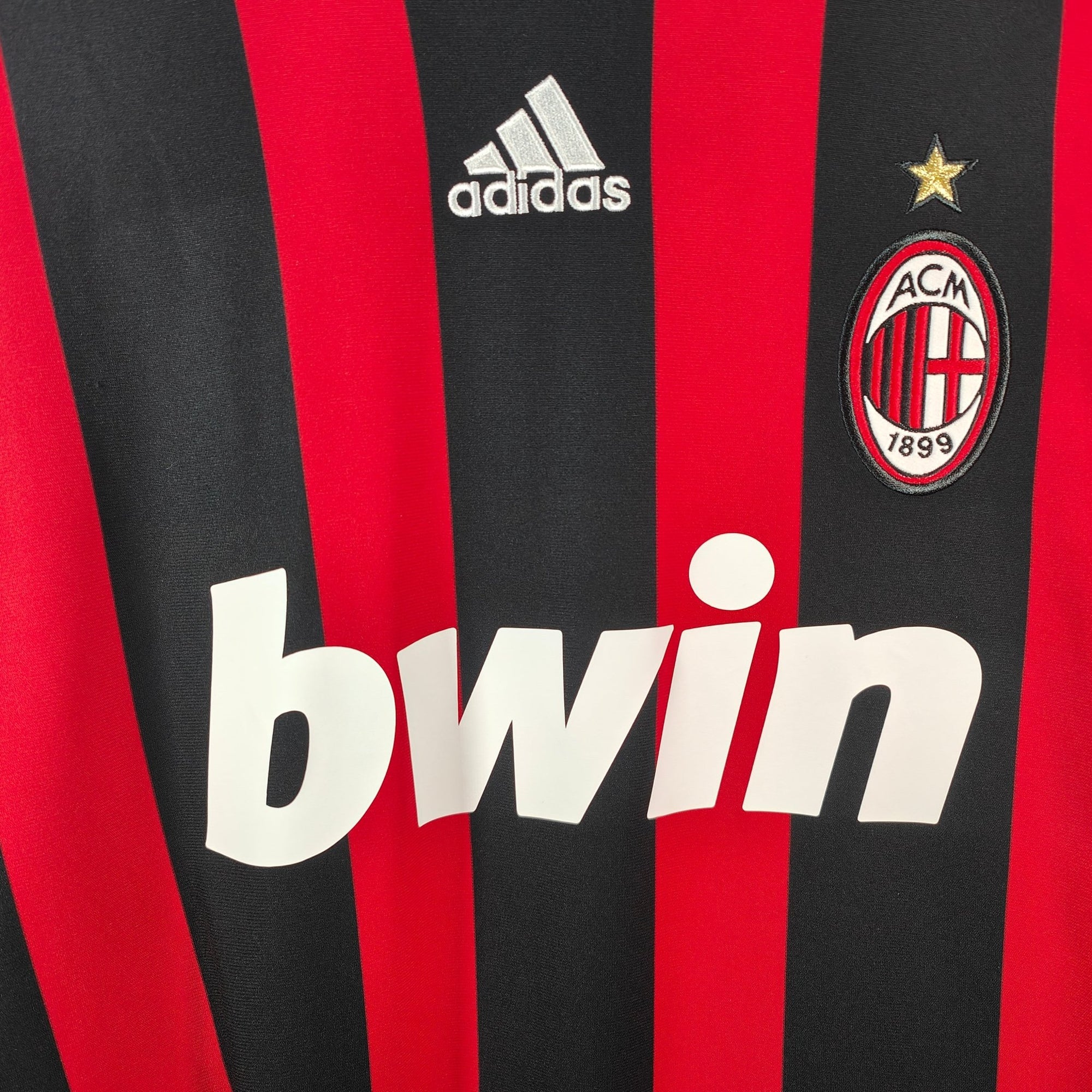 2008 - 09 AC Milan Home Shirt Ronaldinho LS 80 - 9/10 - (XL) - Eternal Pitch