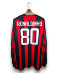 2008 - 09 AC Milan Home Shirt Ronaldinho LS 80 - 9/10 - (XL) - Eternal Pitch