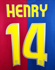 2008 - 09 FC Barcelona Home Shirt Henry 14 - 8.5/10 - (XL) - Eternal Pitch