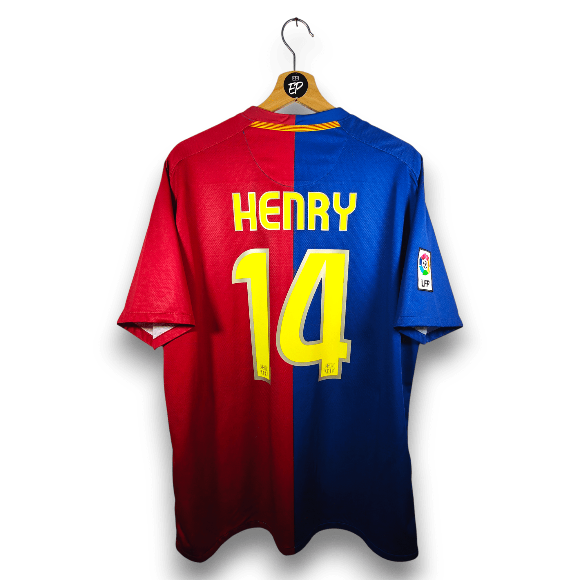 2008 - 09 FC Barcelona Home Shirt Henry 14 - 8.5/10 - (XL) - Eternal Pitch