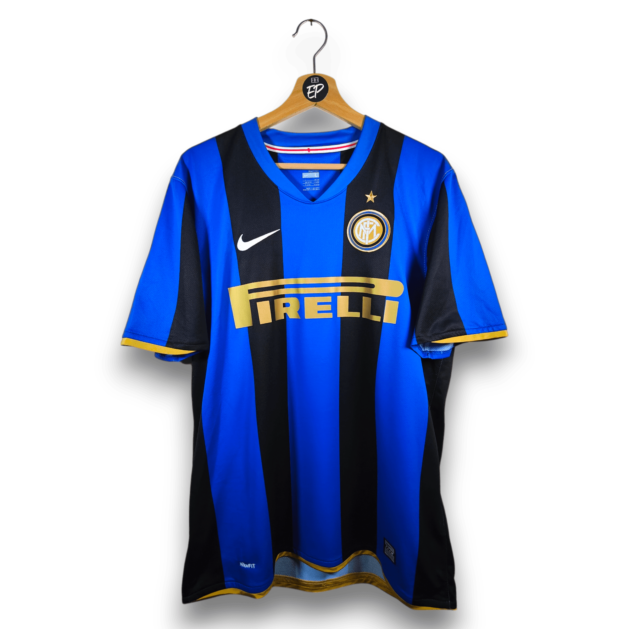 2008 - 09 Inter Milan Home Shirt Figo 7 - 9.5/10 - (L) - Eternal Pitch