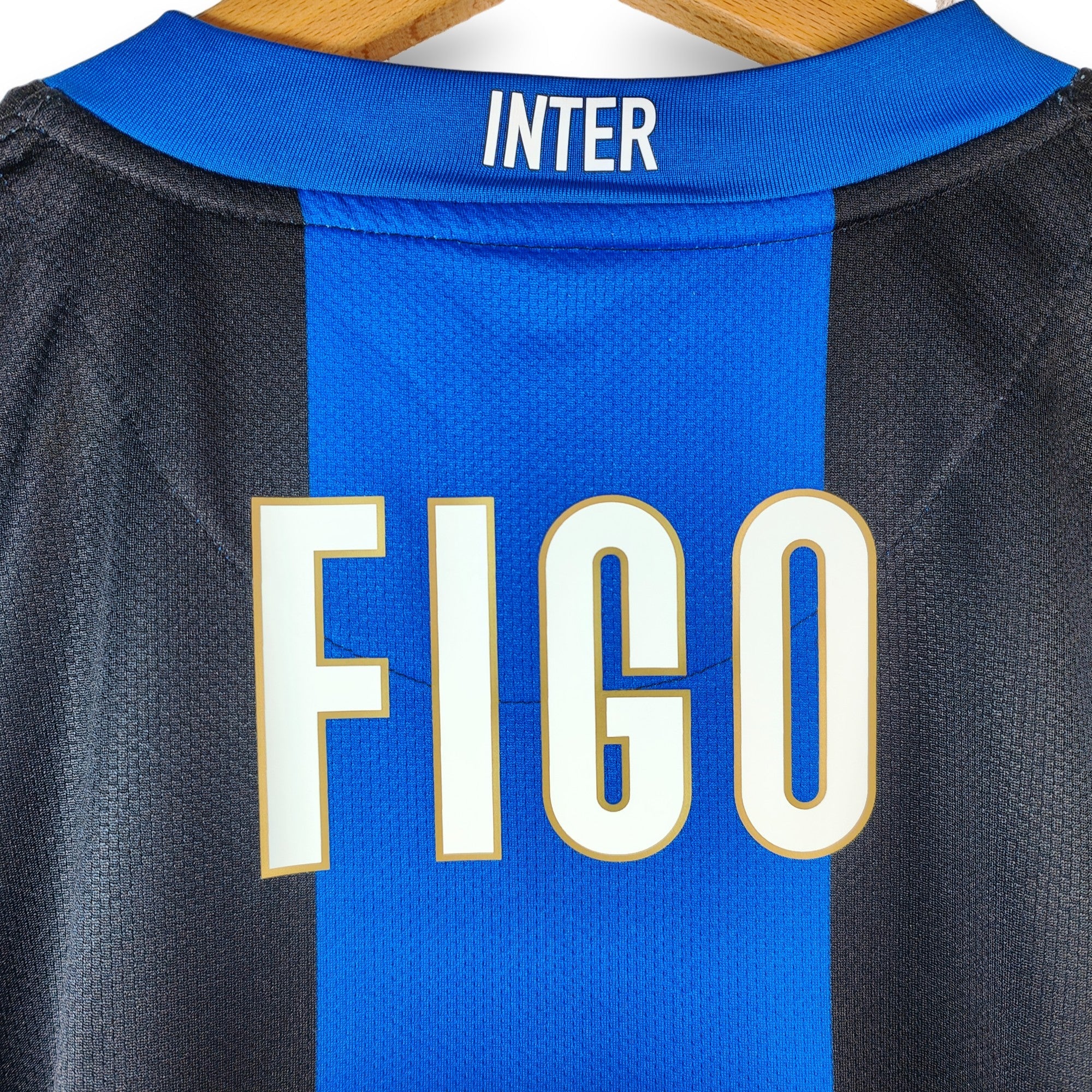 2008 - 09 Inter Milan Home Shirt Figo 7 (L) - Eternal Pitch