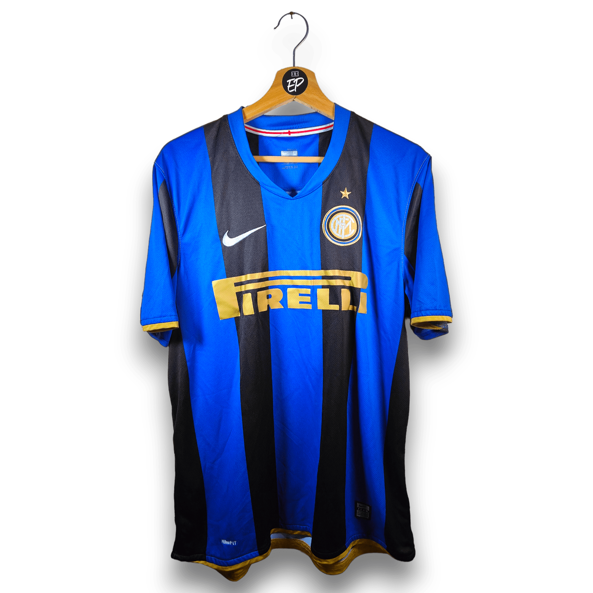 2008 - 09 Inter Milan Home Shirt Figo 7 (L) - Eternal Pitch