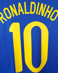2008 - 10 Brazil Away Shirt Ronaldinho 10 - 6.5/10 - (L) - Eternal Pitch