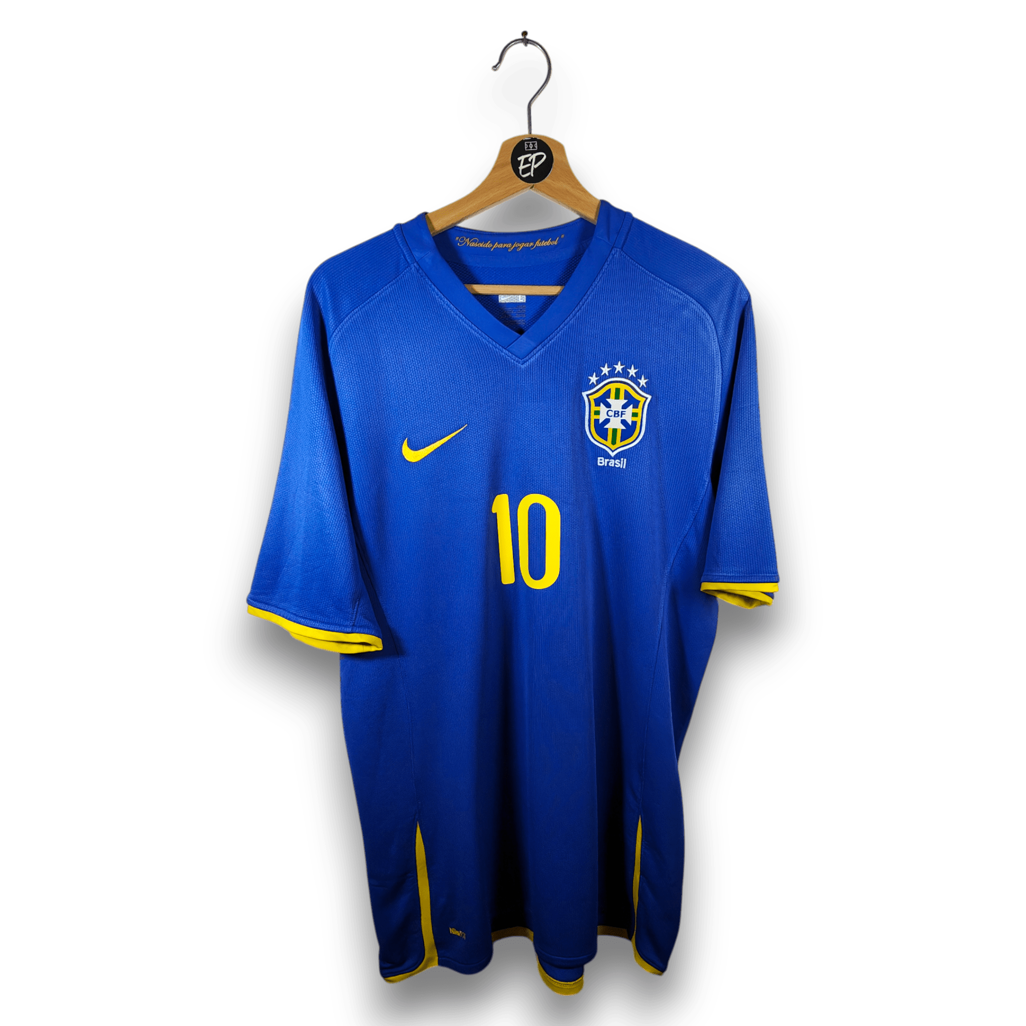 2008 - 10 Brazil Away Shirt Ronaldinho 10 - 6.5/10 - (L) - Eternal Pitch