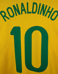 2008 - 10 Brazil Home Shirt Ronaldinho 10 - 9.5/10 - (L) - Eternal Pitch