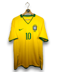 2008 - 10 Brazil Home Shirt Ronaldinho 10 - 9.5/10 - (L) - Eternal Pitch