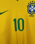 2008 - 10 Brazil Home Shirt Ronaldinho 10 - 9.5/10 - (L) - Eternal Pitch
