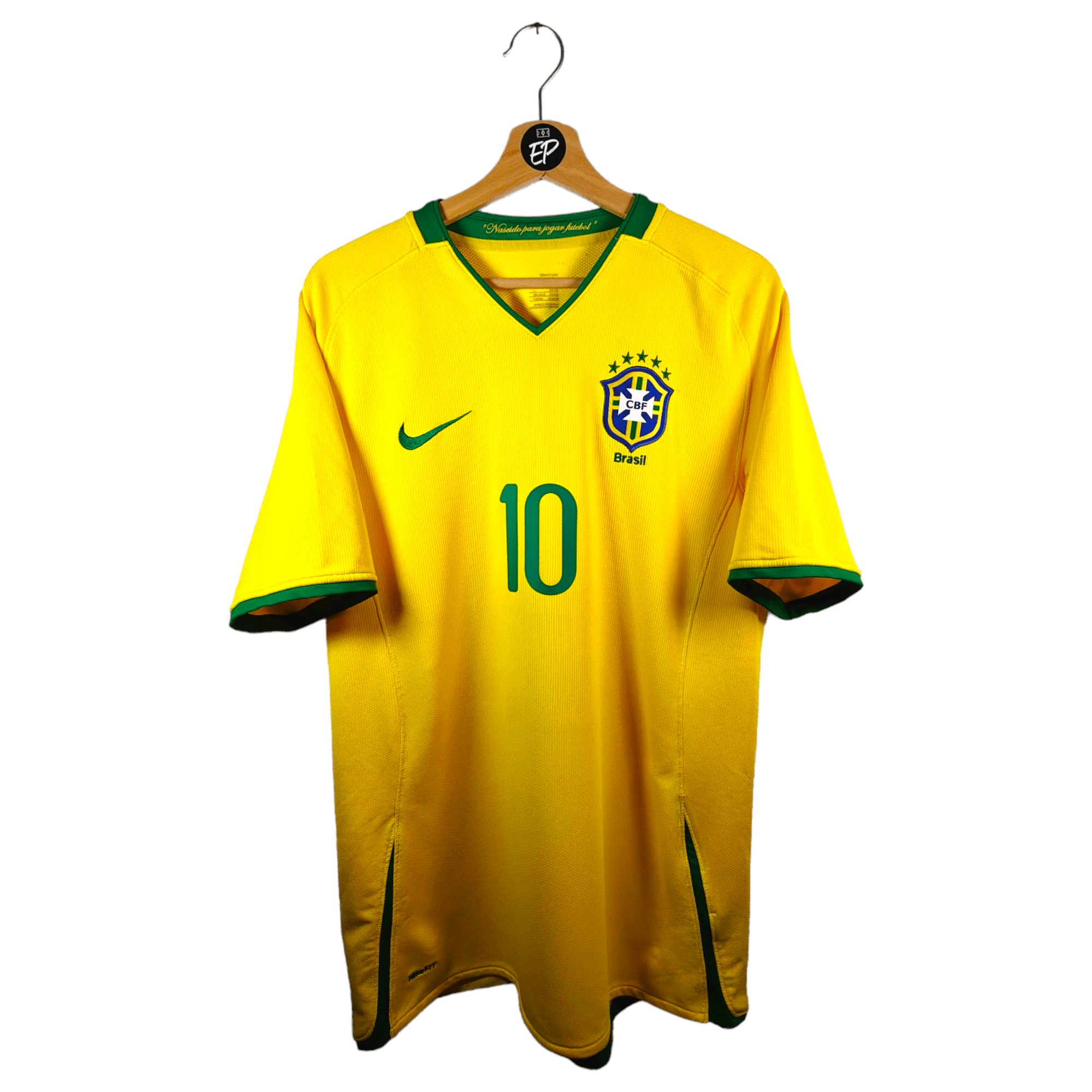 2008 - 10 Brazil Home Shirt Ronaldinho 10 (L) - Eternal Pitch