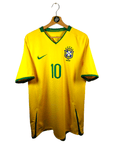 2008 - 10 Brazil Home Shirt Ronaldinho 10 (L) - Eternal Pitch