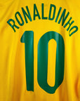 2008 - 10 Brazil Home Shirt Ronaldinho 10 (L) - Eternal Pitch