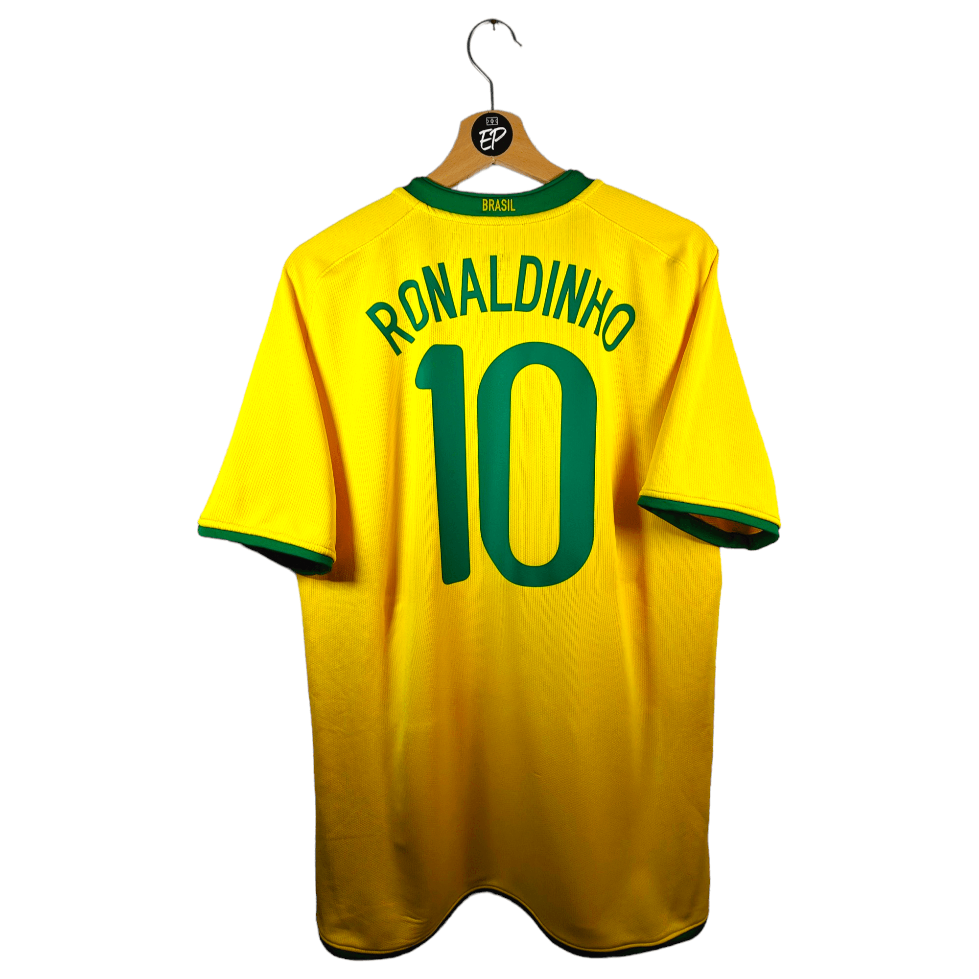 2008 - 10 Brazil Home Shirt Ronaldinho 10 (L) - Eternal Pitch
