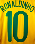 2008 - 10 Brazil Home Shirt Ronaldinho 10 (L) - Eternal Pitch