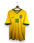 2008 - 10 Brazil Home Shirt Ronaldinho 10 (L) - Eternal Pitch