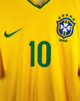 2008 - 10 Brazil Home Shirt Ronaldinho 10 (L) - Eternal Pitch