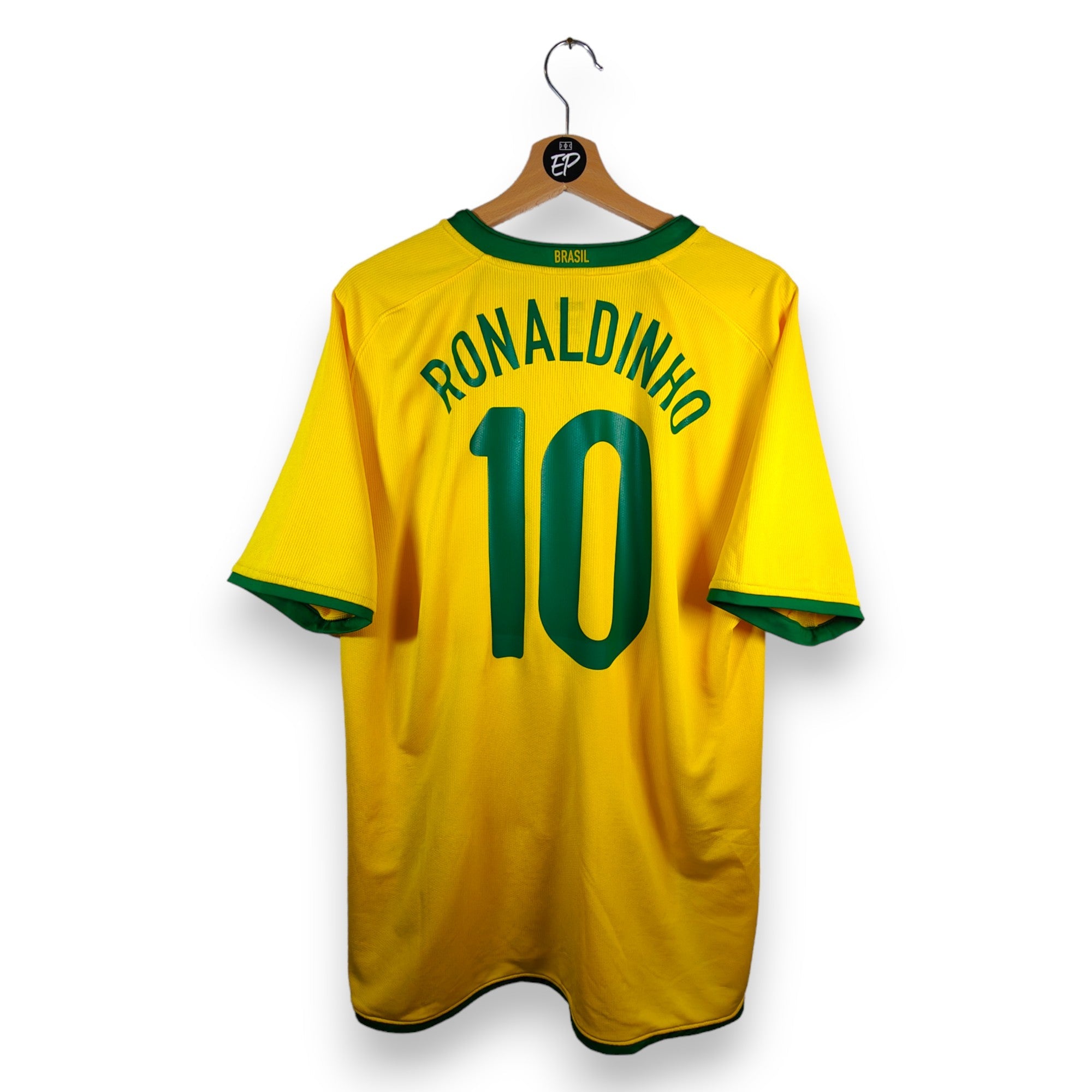 2008 - 10 Brazil Home Shirt Ronaldinho 10 (L) - Eternal Pitch