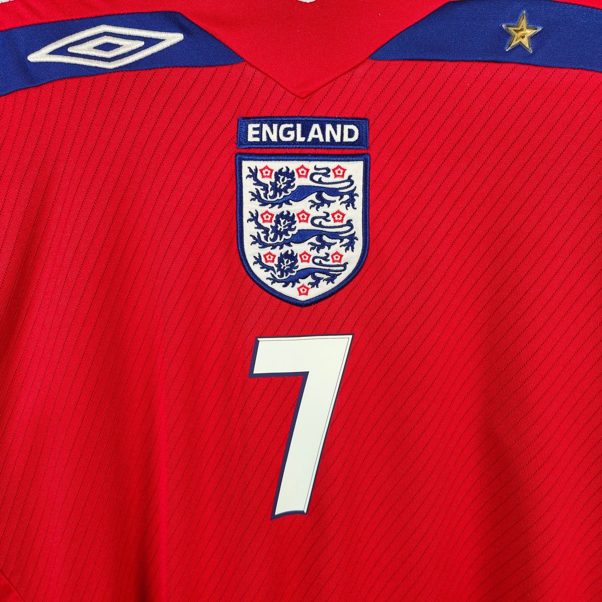 2008 - 10 England Away Shirt Beckham 7 - 8.5/10 - (M) - Eternal Pitch