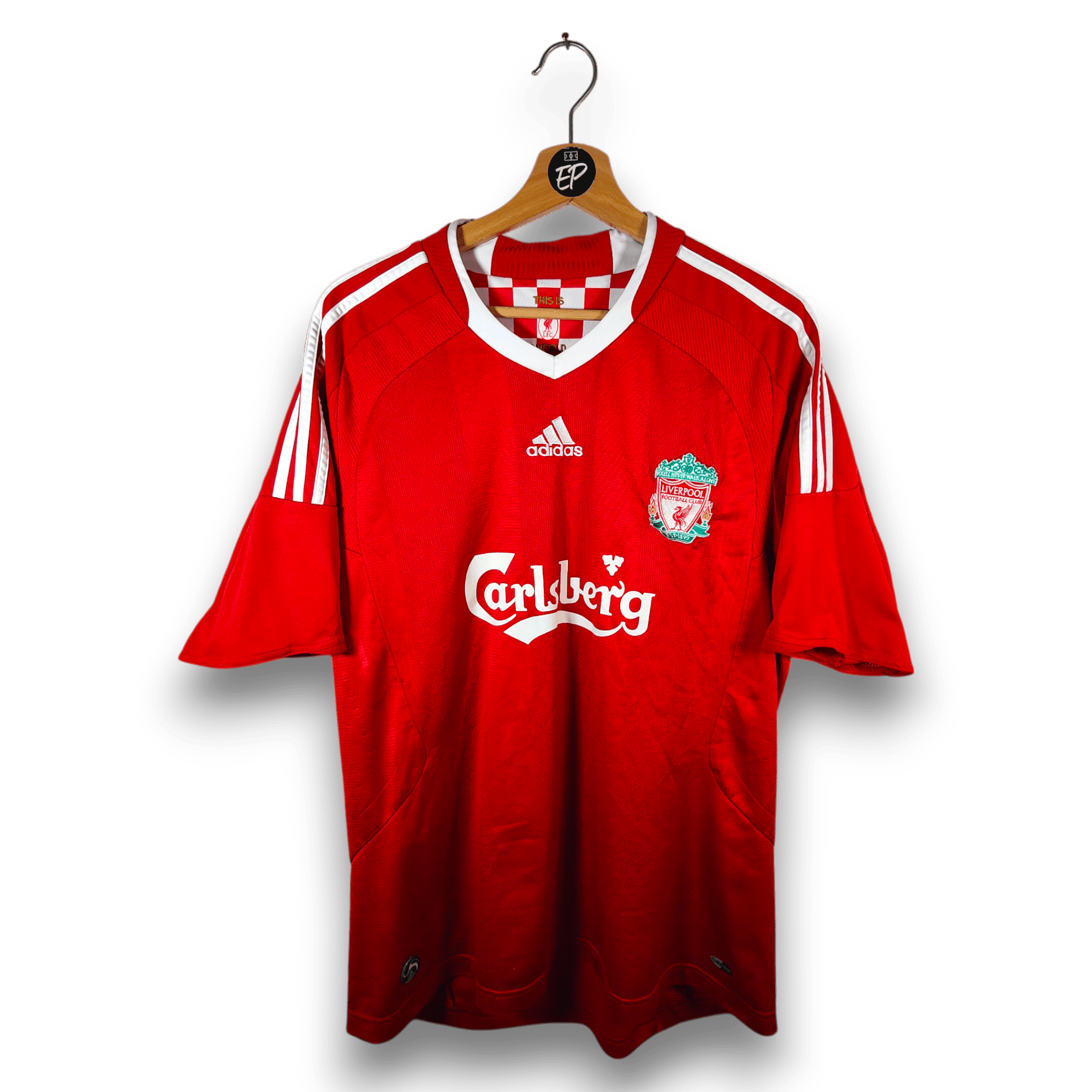 2008 - 10 Liverpool Home Shirt Gerrard 8 - 9.5/10 - (L) - Eternal Pitch
