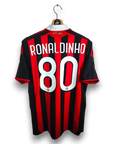 2009 - 10 AC Milan Home Shirt Ronaldinho 80 - 8.5/10 - (S) - Eternal Pitch