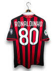 2009 - 10 AC Milan Home Shirt Ronaldinho 80 - 8.5/10 - (S) - Eternal Pitch