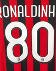 2009 - 10 AC Milan Home Shirt Ronaldinho 80 - 9/10 - (M) - Eternal Pitch