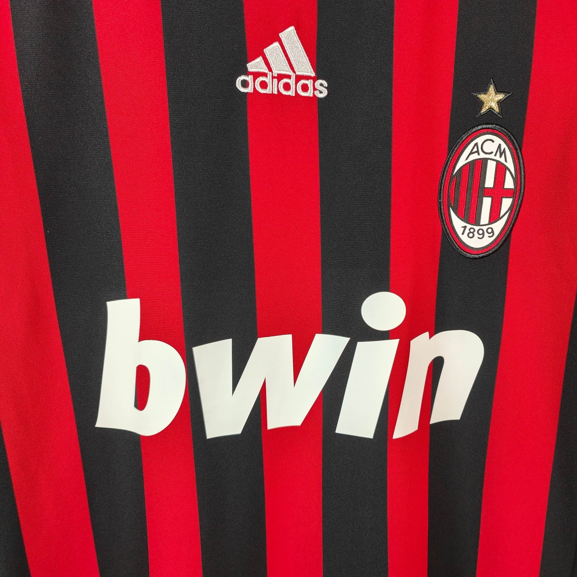 2009 - 10 AC Milan Home Shirt Ronaldinho 80 - 9/10 - (M) - Eternal Pitch