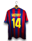 2009 - 10 FC Barcelona Home Shirt Henry 14 - 8.5/10 - (L) - Eternal Pitch