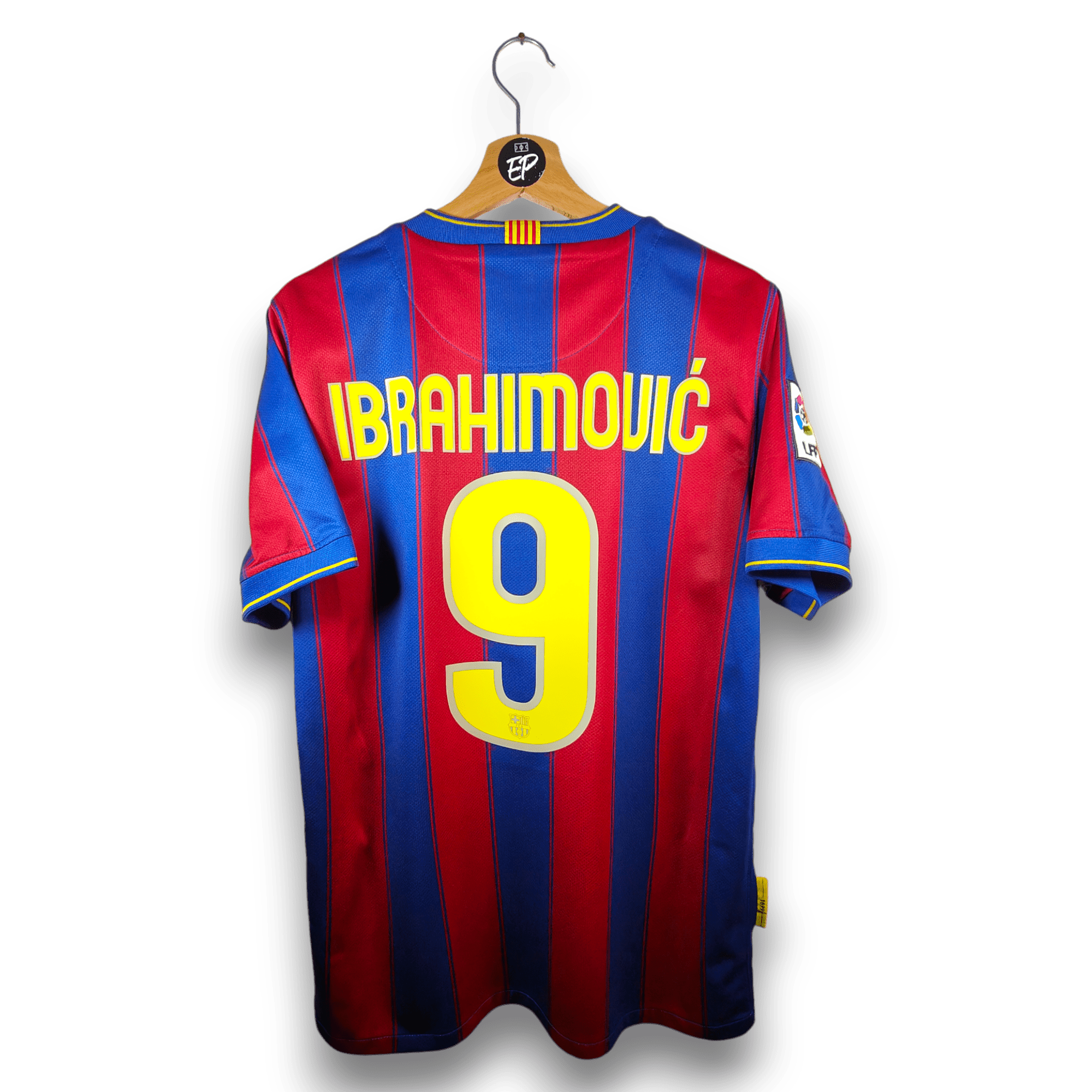 2009 - 10 FC Barcelona Home Shirt Ibrahimovic 9 - 8/10 - (M) - Eternal Pitch